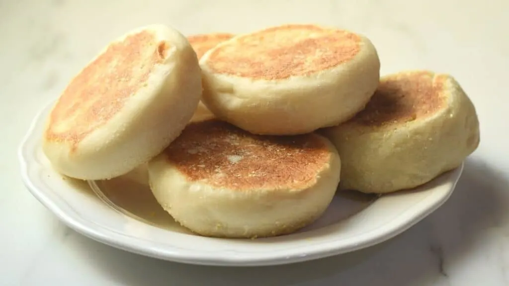 Baked dough with golden brown crust